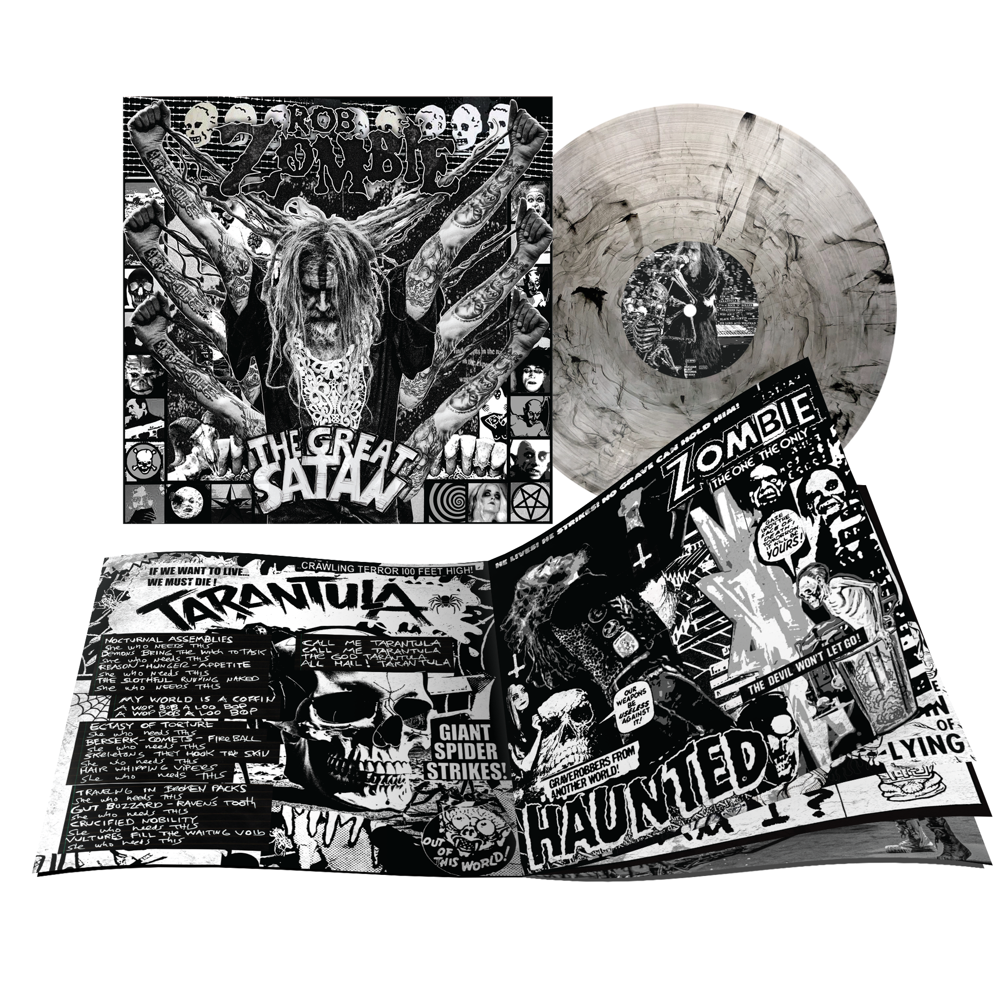 Rob Zombie - The Great Satan LP (Exclusive Limited Edition of 1,000 - Clear with Black Smoke Vinyl) Vinyl Record