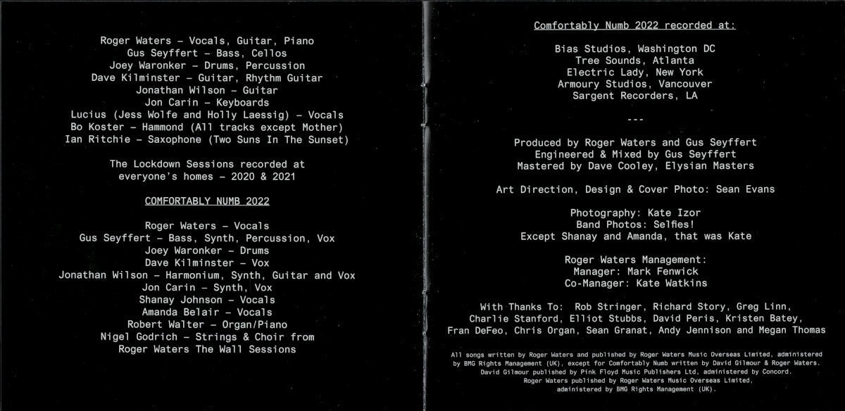 Roger Waters – The Lockdown Sessions Music CD