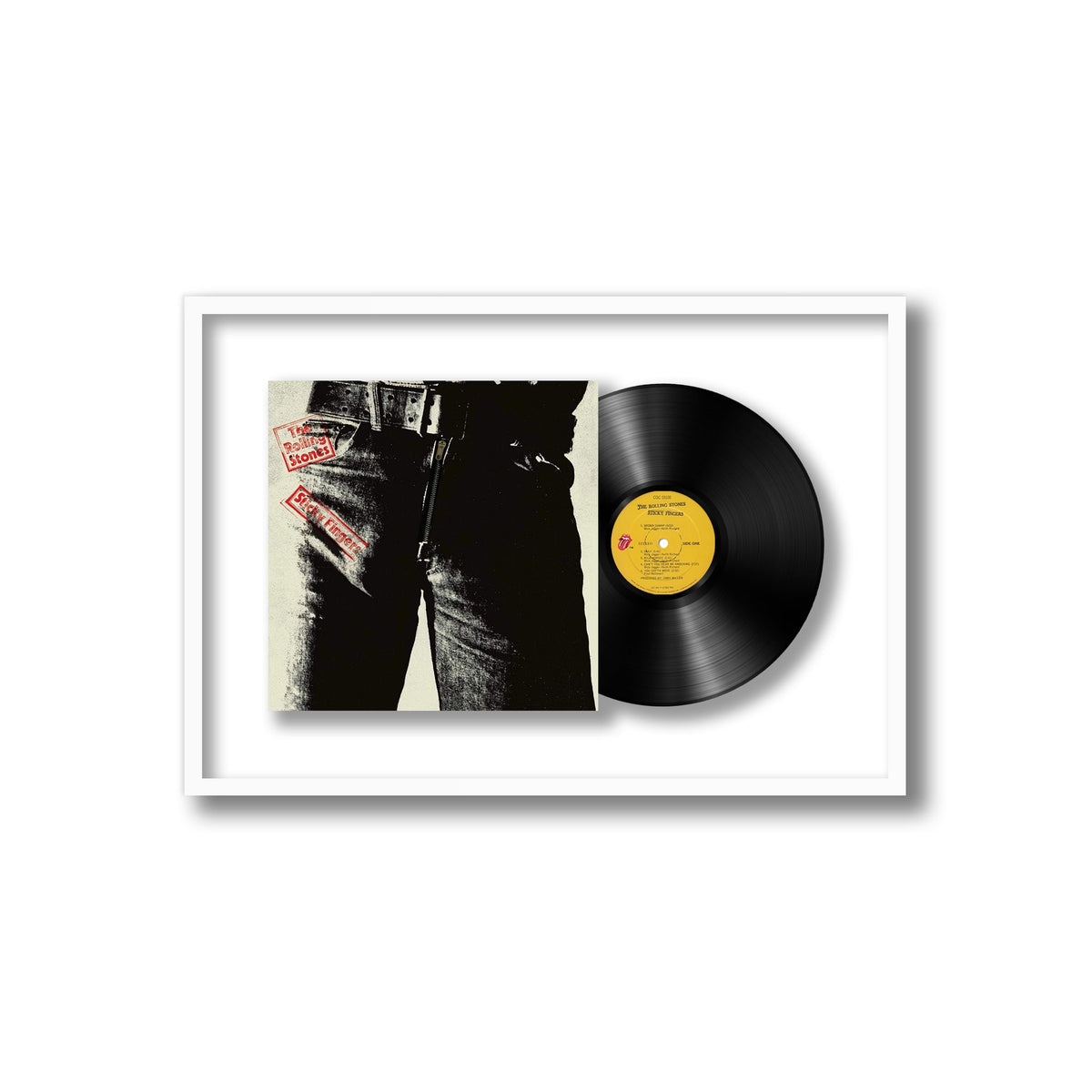 The Rolling Stones - Sticky Fingers - Framed Vinyl Record