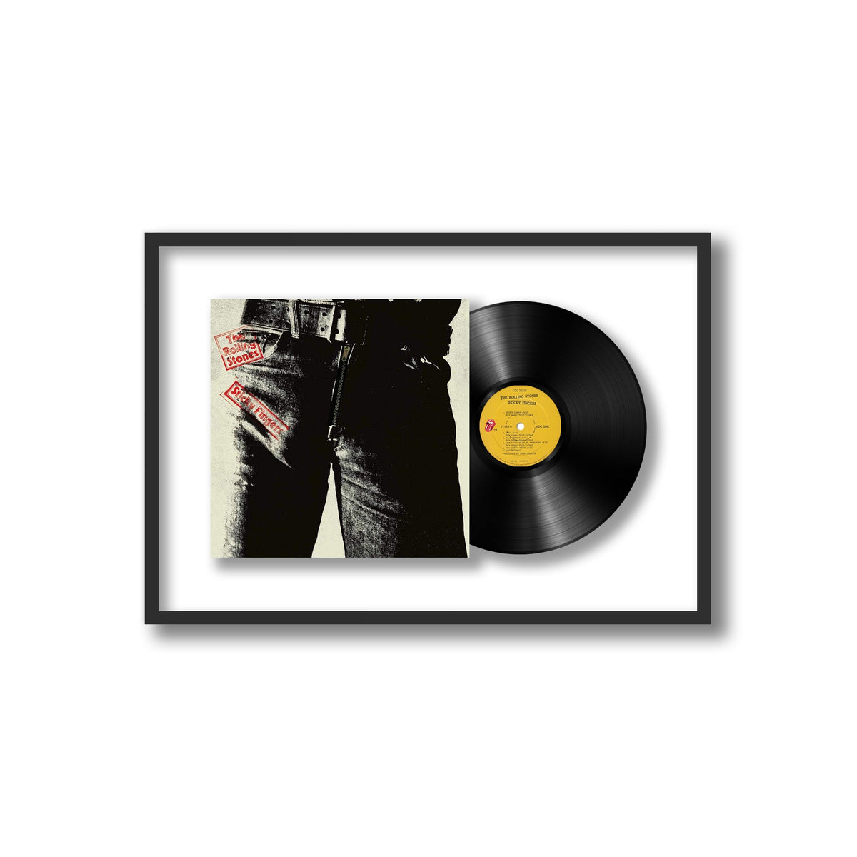 The Rolling Stones - Sticky Fingers - Framed Vinyl Record