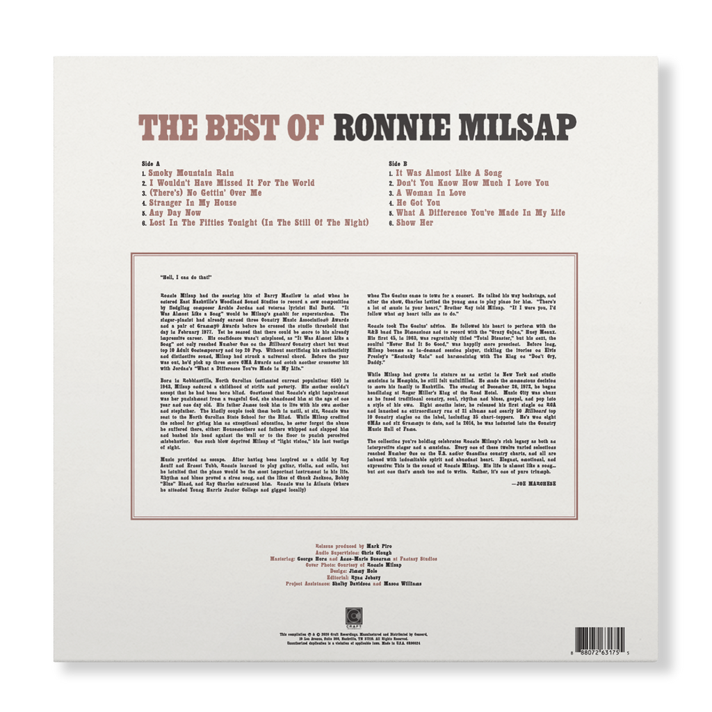 The Best Of Ronnie Milsap Vinyl Record