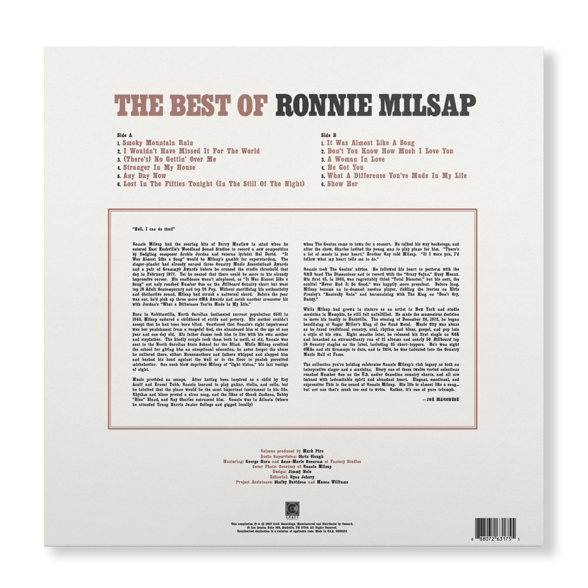 The Best Of Ronnie Milsap Vinyl Record