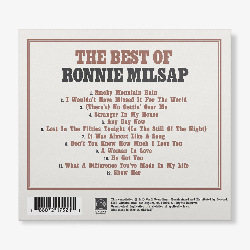 The Best Of Ronnie Milsap Music CD