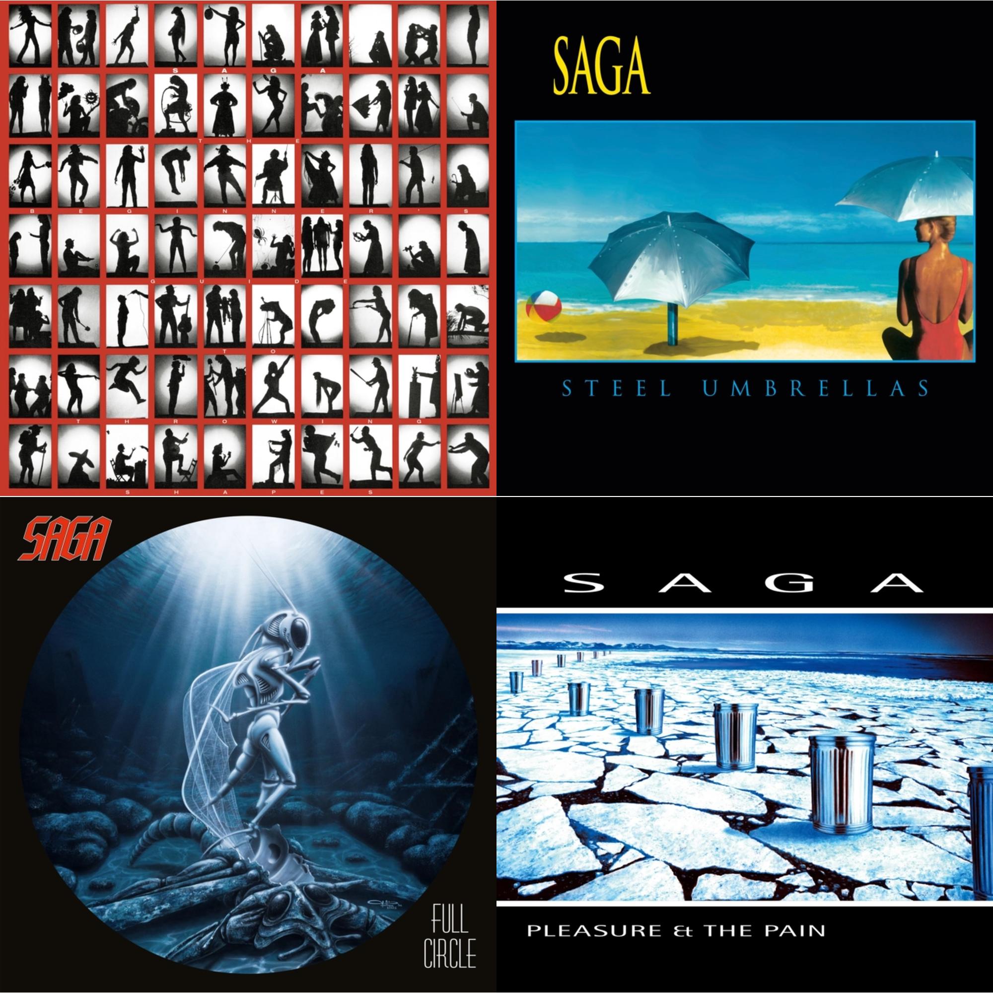 Saga - Beginner's Guide To Throwing Shapes (180G/Remastered) & Steel Umbrellas & Pleasure & The Pain & Full Circle (2021 Reissue) - LP Vinyl Bundle