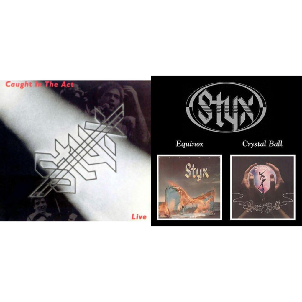 Styx - Equinox / Crystal Ball (Remastered) & Caught In The Act Live (Remastered) - CD Bundle