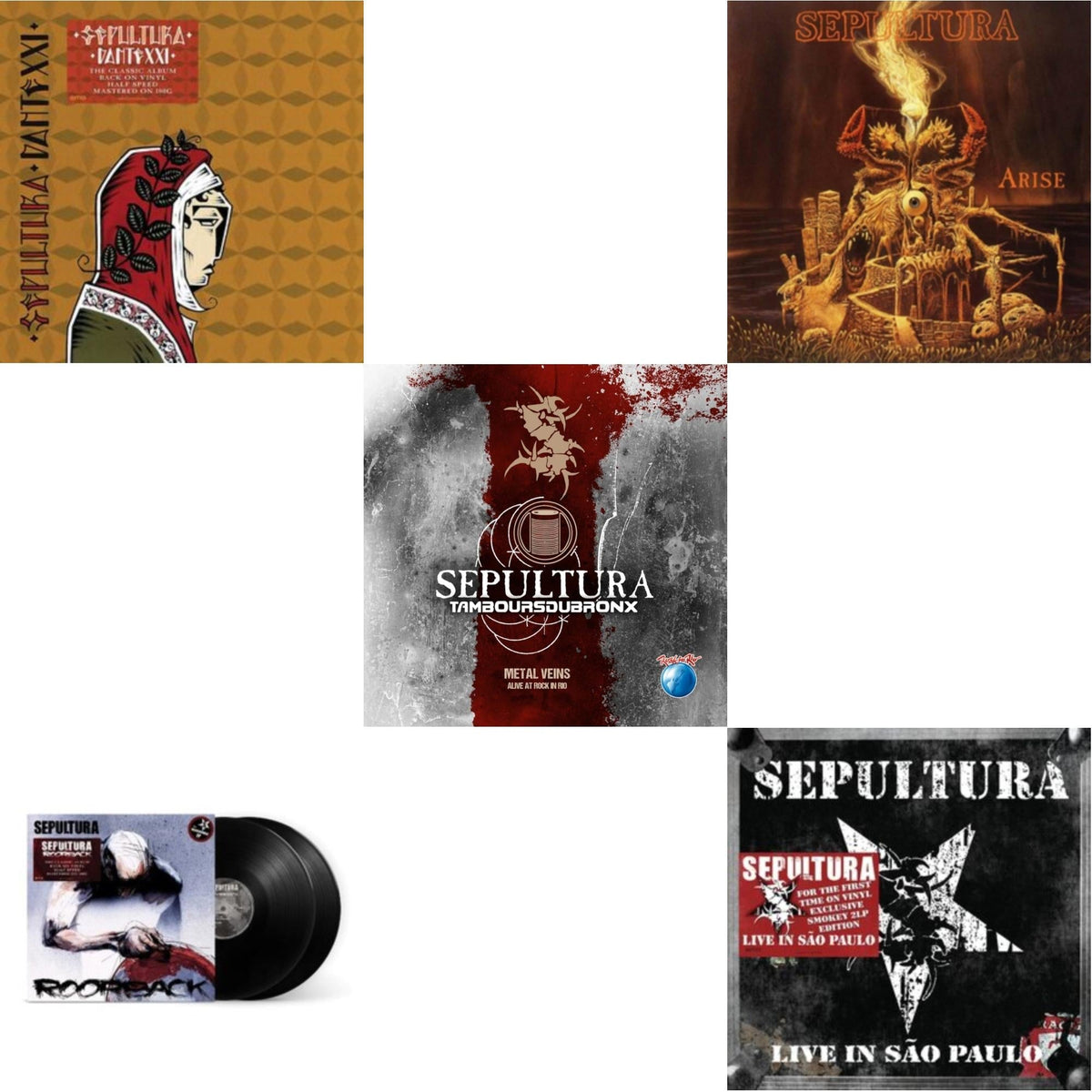 Metal Veins - Alive At Rock In Rio (Limited/2LP) & Roorback & Dante Xxi & Live In Sao Paulo (2LP) & Arise (Expanded Edition)
