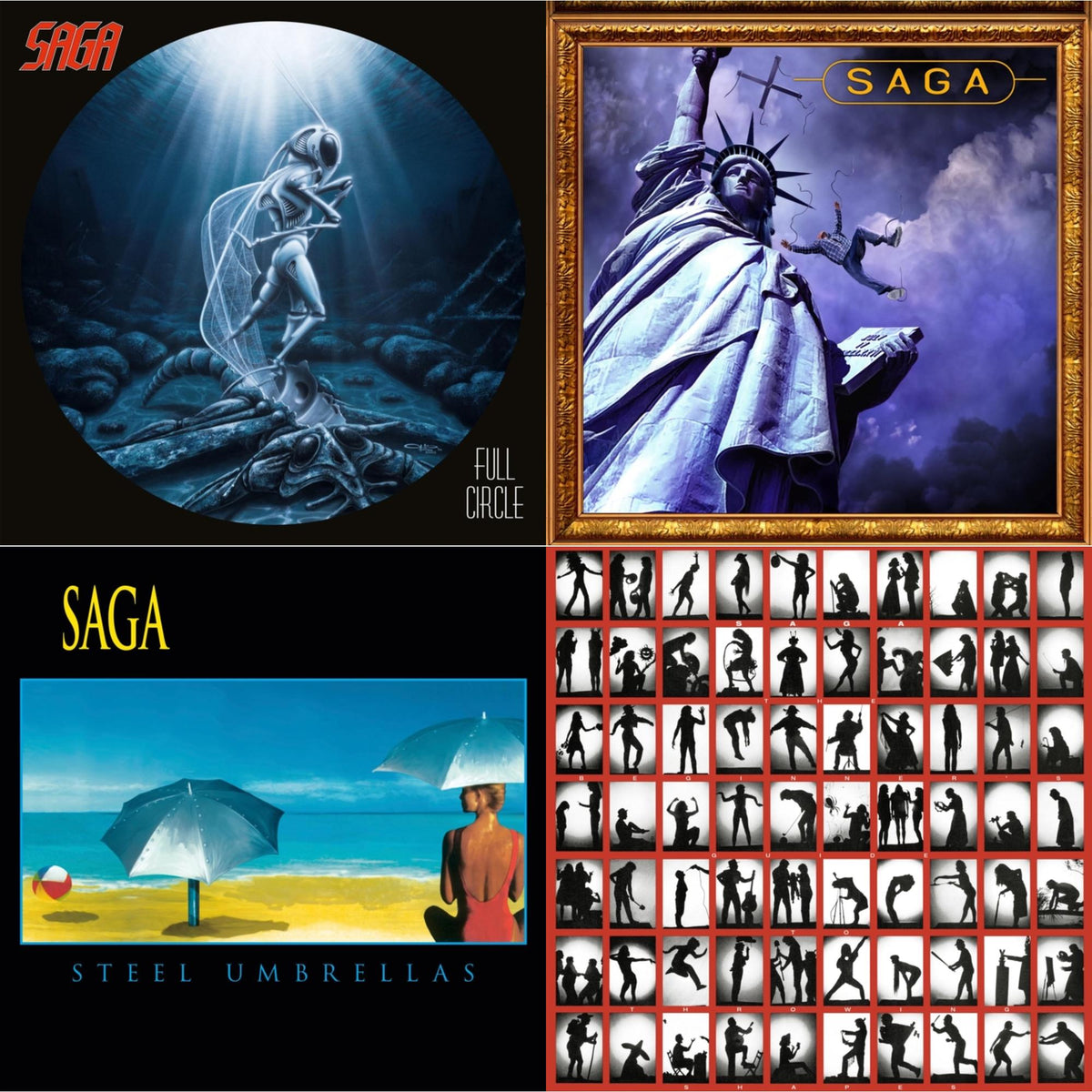 Saga - Full Circle (2021 Reissue) & Generation 13 (2LP) & Steel Umbrellas & Beginner's Guide To Throwing Shapes (180G/Remastered)