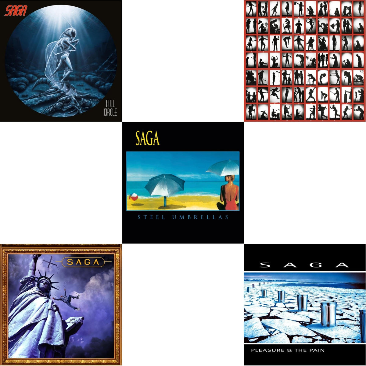 Saga - Full Circle (2021 Reissue) & Generation 13 (2LP) & Steel Umbrellas & Beginner's Guide To Throwing Shapes (180G/Remastered) & Pleasure & The Pain