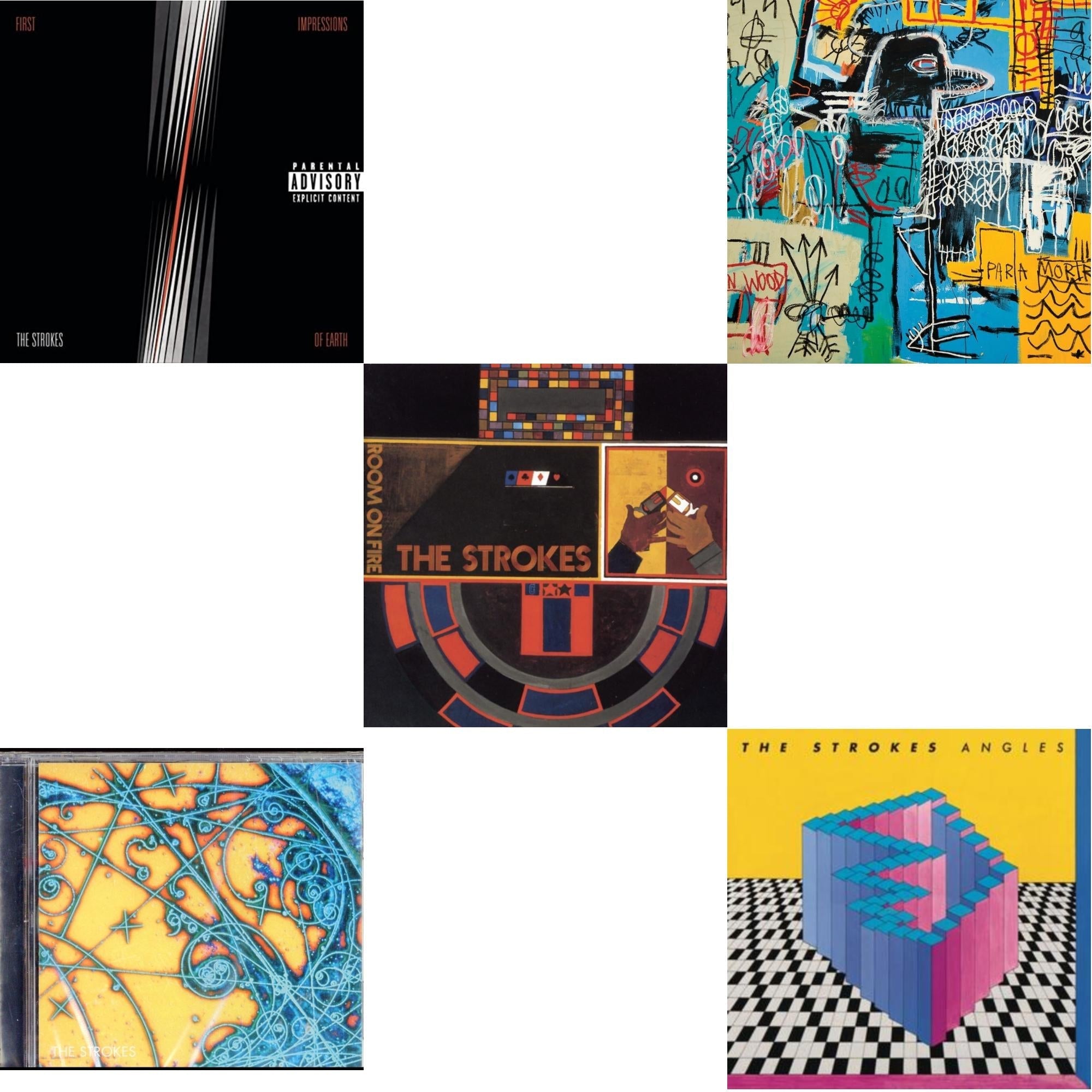 Is This It & New Abnormal (Jewel Case/Clear Aprt O-Card With Print) & First Impressions Of Earth & Angles & Room On Fire