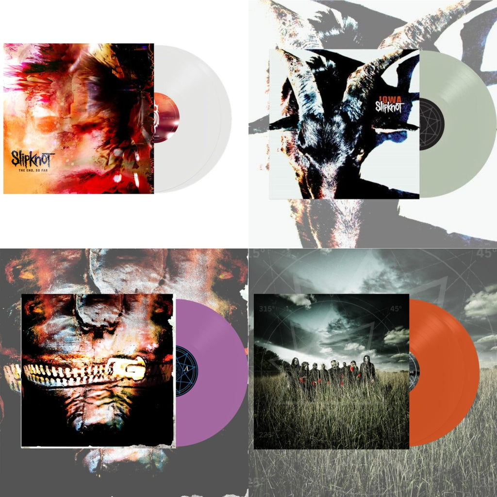 Slipknot - End, So Far (Clear Vinyl/2LP) & Iowa (X) (2LP/Color Vinyl) & Volume 3: The Subliminal Verses (X) (Violet Vinyl/2LP) & All Hope Is Gone (Orange Vinyl/2LP)