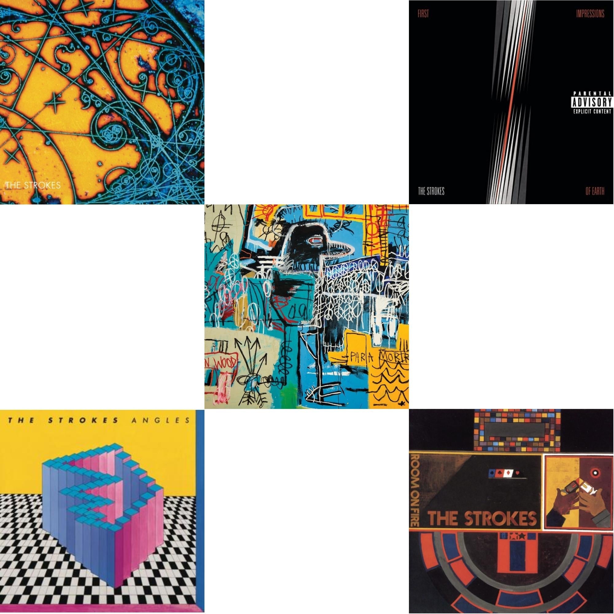 Strokes - Is This It & Angles & New Abnormal (Jewel Case/Clear Aprt O-Card With Print) & First Impressions Of Earth & Room On Fire - CD Bundle