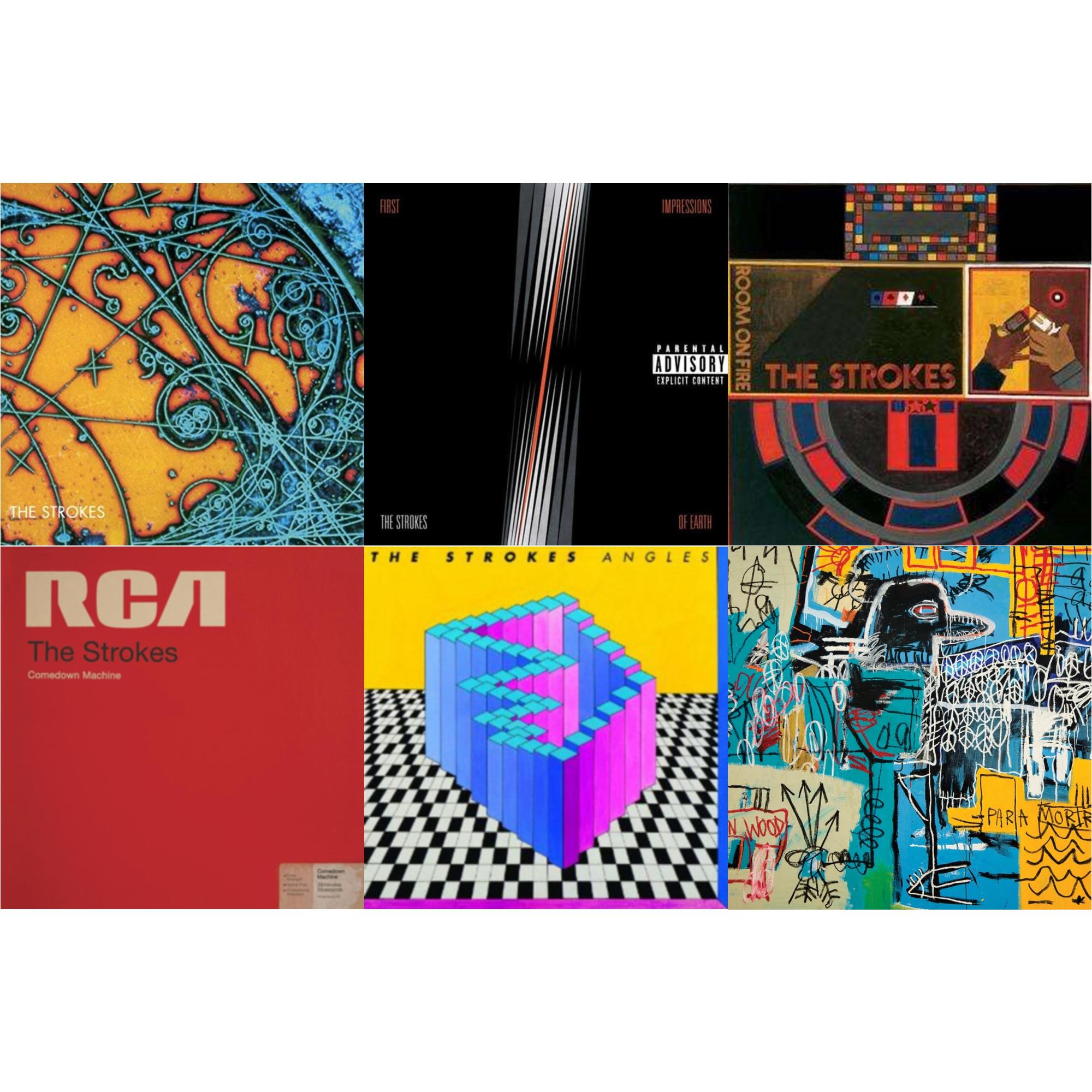 Strokes - Is This It & First Impressions Of Earth & Room On Fire & Comedown Machine & Angles (Gatefold) & New Abnormal (180G/Clear Apet Slipcase/Dl Insert) - LP Vinyl Bundle