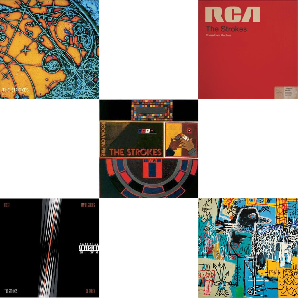 Strokes - Is This It & First Impressions Of Earth & Room On Fire & Comedown Machine & New Abnormal (180G/Clear Apet Slipcase/Dl Insert) - LP Vinyl Bundle