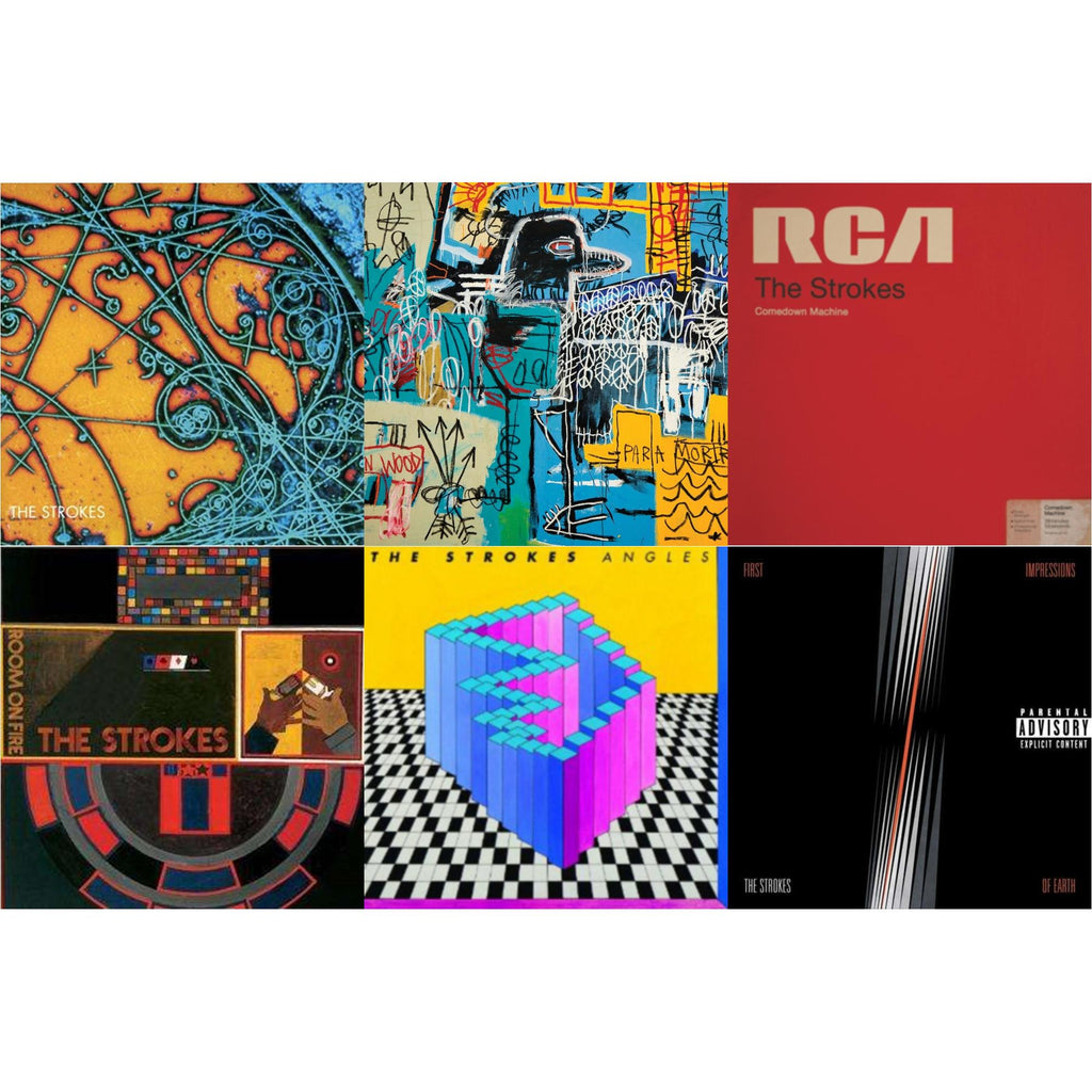 Strokes - Is This It & New Abnormal (180G/Clear Apet Slipcase/Dl Insert) & Comedown Machine & Room On Fire & Angles (Gatefold) & First Impressions Of Earth - LP Vinyl Bundle
