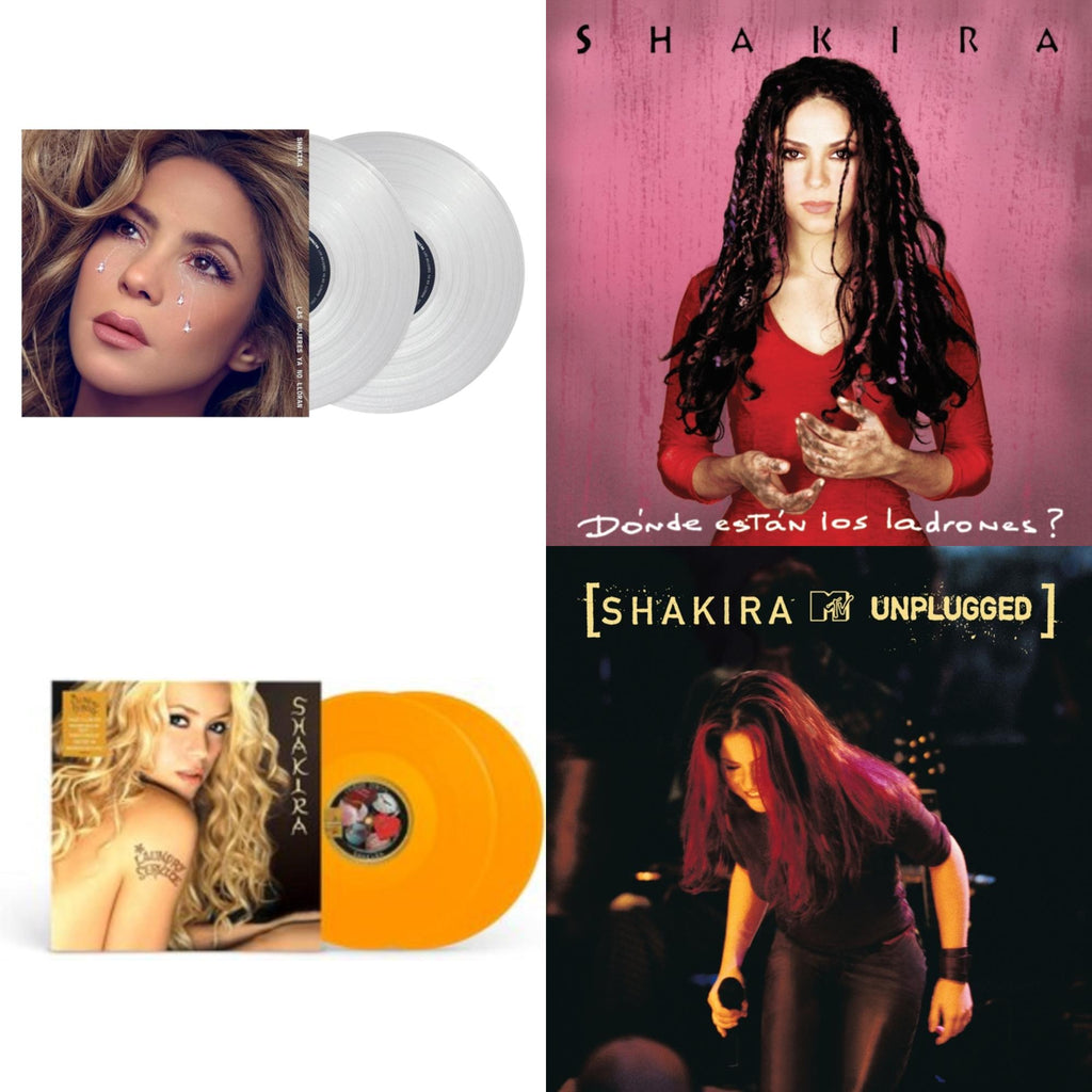 Shakira - Laundry Service (2LP/Yellow Vinyl) & Donde Estan Los Ladrones & Mtv Unplugged (2LP) & Las Mujeres Ya No Lloran (2LP/Diamond Clear Vinyl)