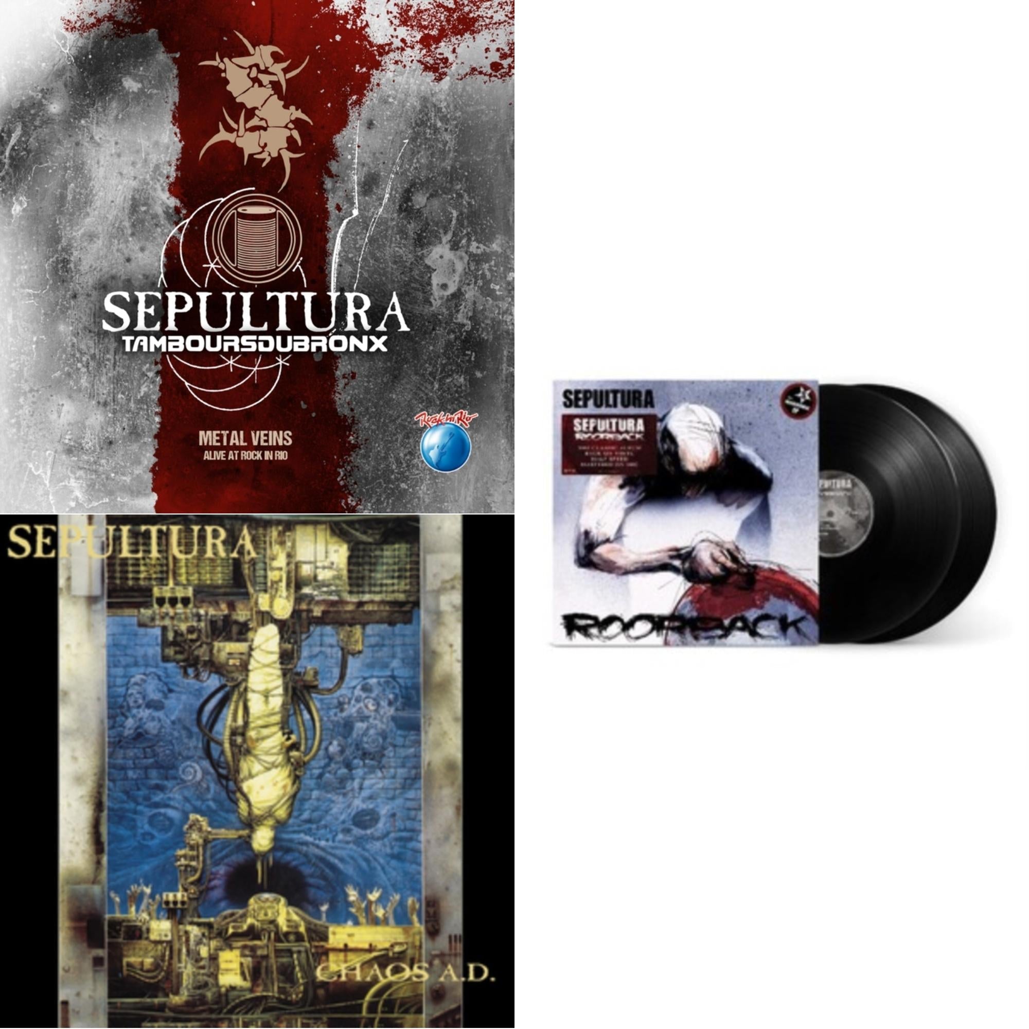 Chaos A.D. (Expanded Edition/2LP) & Metal Veins - Alive At Rock In Rio (Limited/2LP) & Roorback