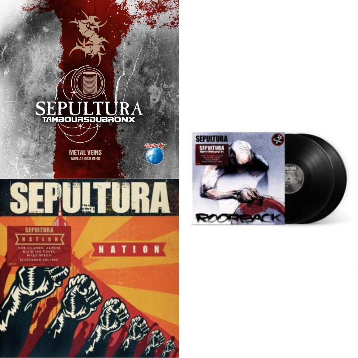 Metal Veins - Alive At Rock In Rio (Limited/2LP) & Nation (2LP) & Roorback