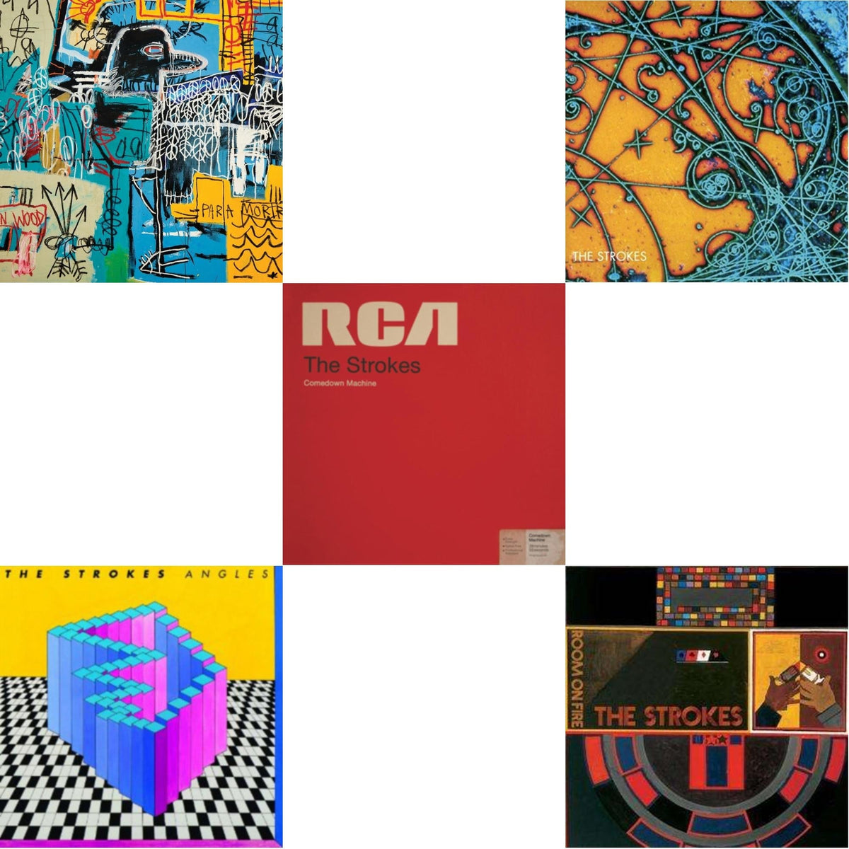 Strokes - Is This It & New Abnormal (180G/Clear Apet Slipcase/Dl Insert) & Room On Fire & Angles (Gatefold) & Comedown Machine - LP Vinyl Bundle
