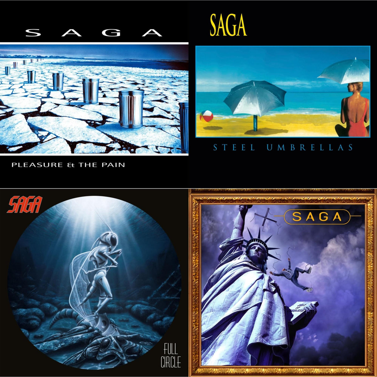 Saga - Pleasure & The Pain & Steel Umbrellas & Full Circle (2021 Reissue) & Generation 13 (2LP)