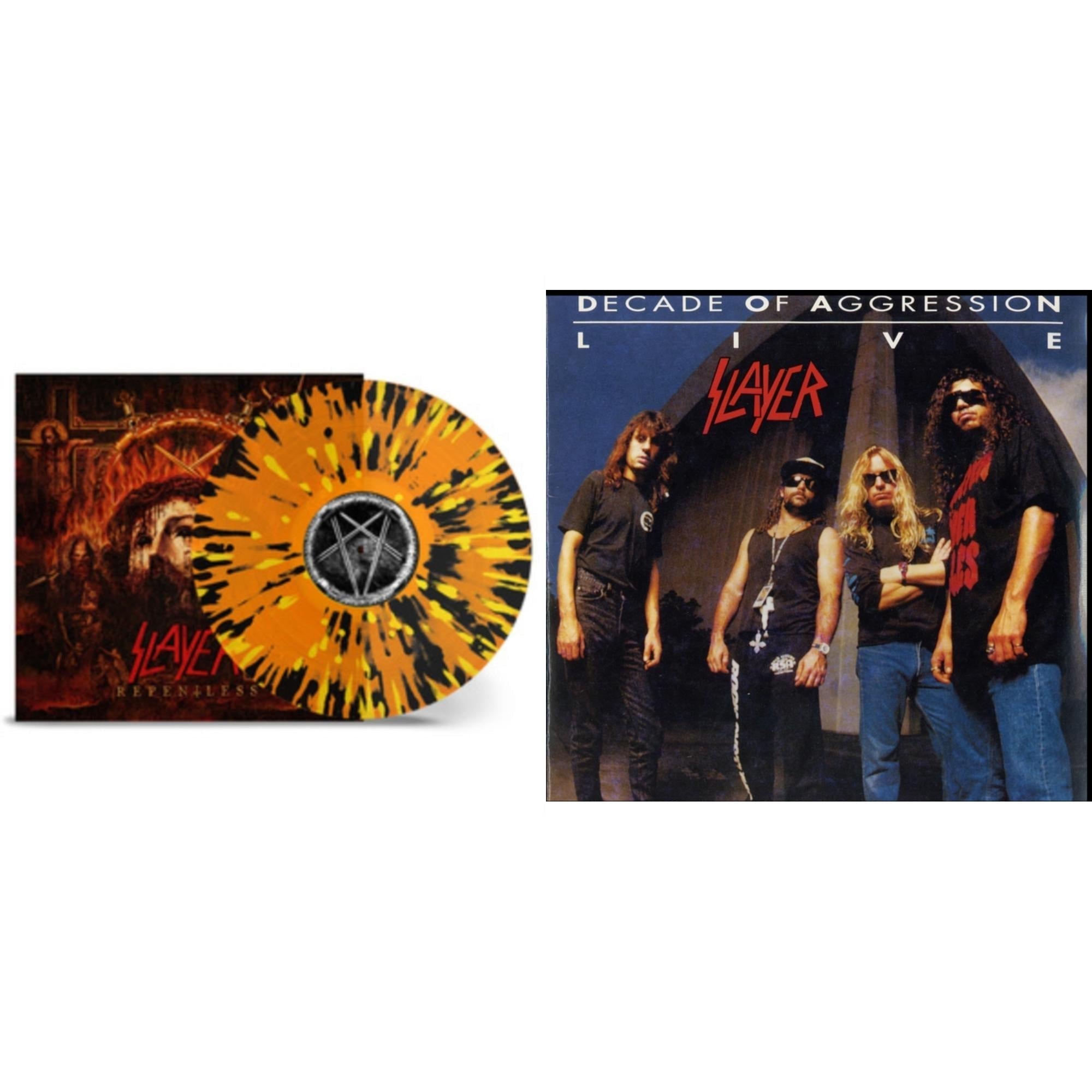Slayer - Live: Decade Of Aggression & Repentless (Trans Orange Yellow Black Splatter LP Vinyl)