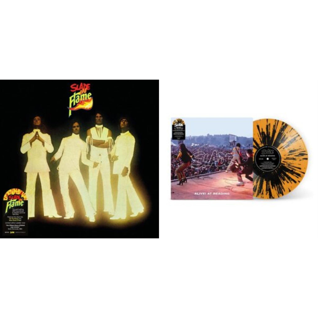 Slade - Slade In Flame (Yellow & Red Splatter LP Vinyl/Limited Edition) & Alive! At Reading