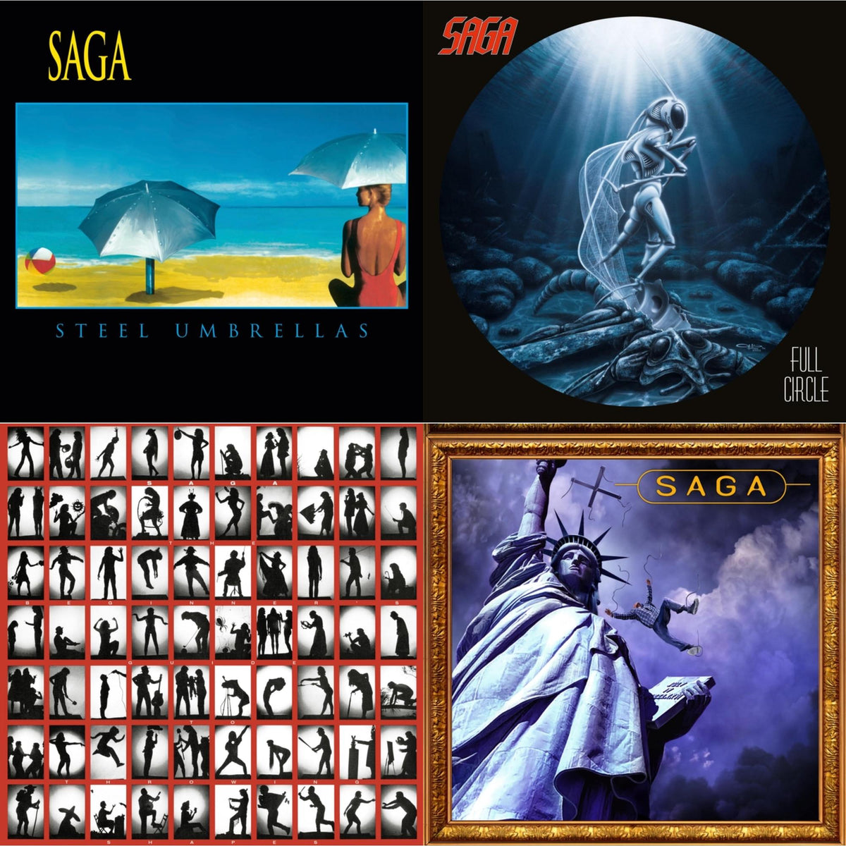 Saga - Steel Umbrellas & Full Circle (2021 Reissue) & Beginner's Guide To Throwing Shapes (180G/Remastered) & Generation 13 (2LP)