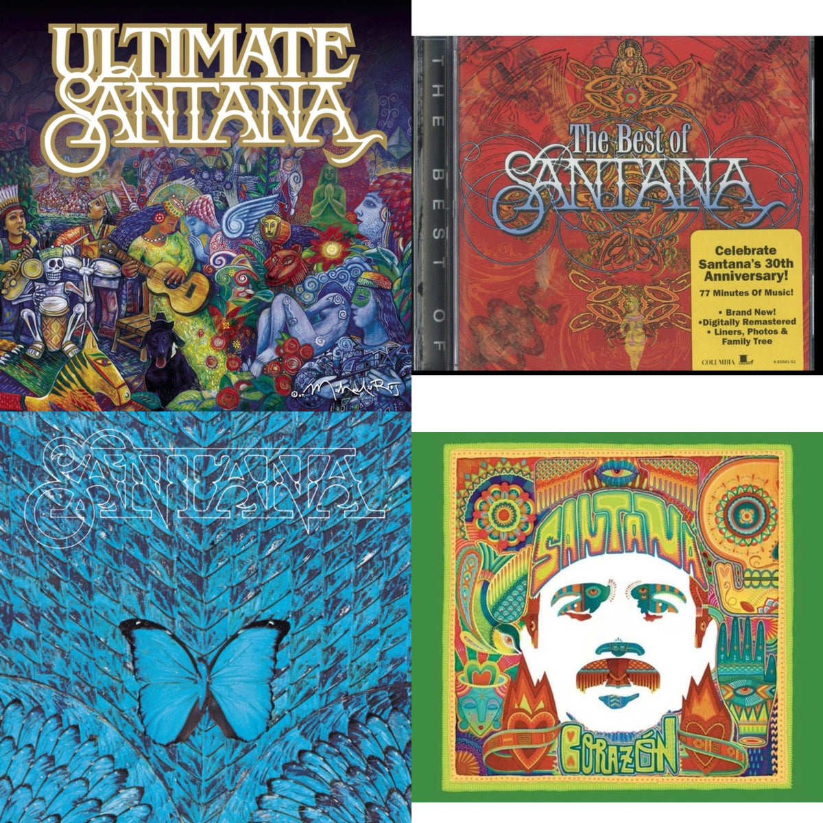 Santana - Best Of Santana & Ultimate Santana & Borboletta & Corazon - CD Bundle