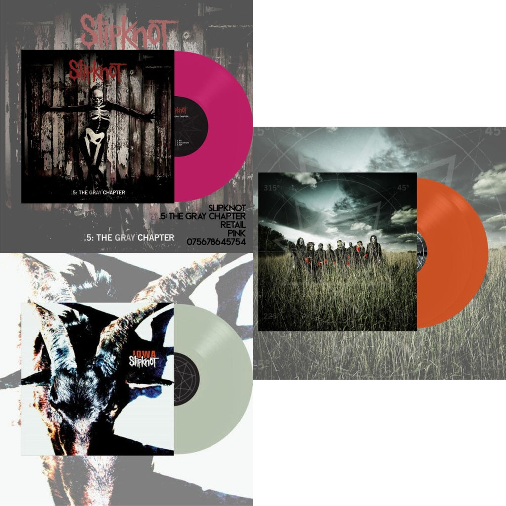 Iowa (X) (2LP/Color Vinyl) & All Hope Is Gone (Orange Vinyl/2LP) & .5: The Gray Chapter (X) (Pink Vinyl/2LP)