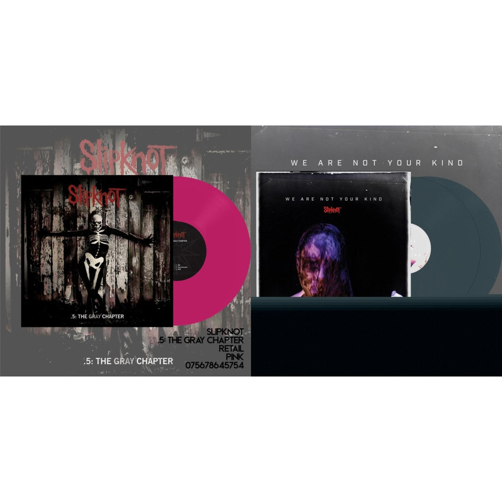 Slipknot - .5: The Gray Chapter (X) (Pink Vinyl/2LP) & We Are Not Your Kind (2LP/Light Blue Vinyl)