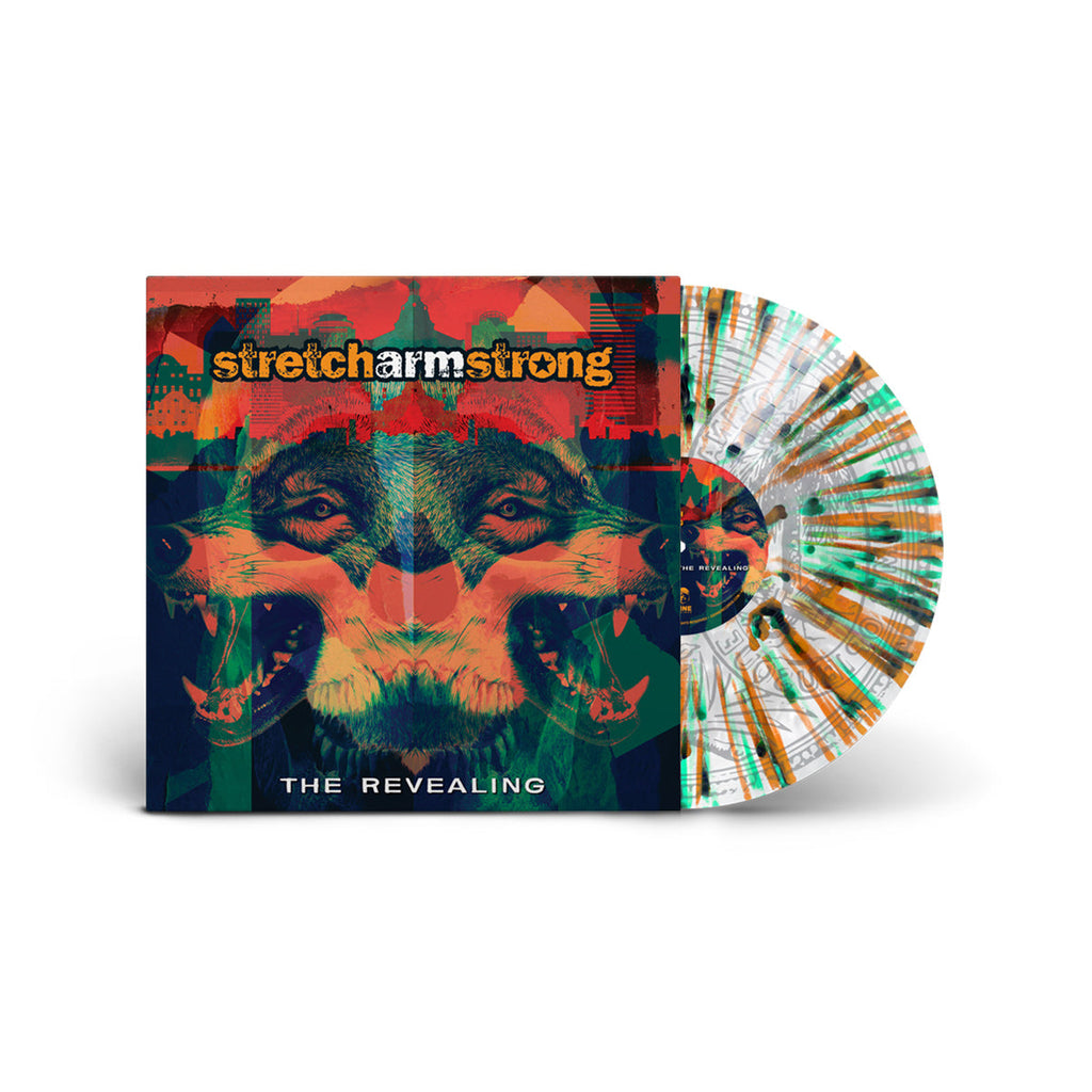 Stretch Arm Strong ‘The Revealing’ 12" EP (Limited Edition – Only 250 Made, Cloudy White w/ Green/Orange Splatter &amp; Silkscreened B-Side Vinyl) Vinyl Record