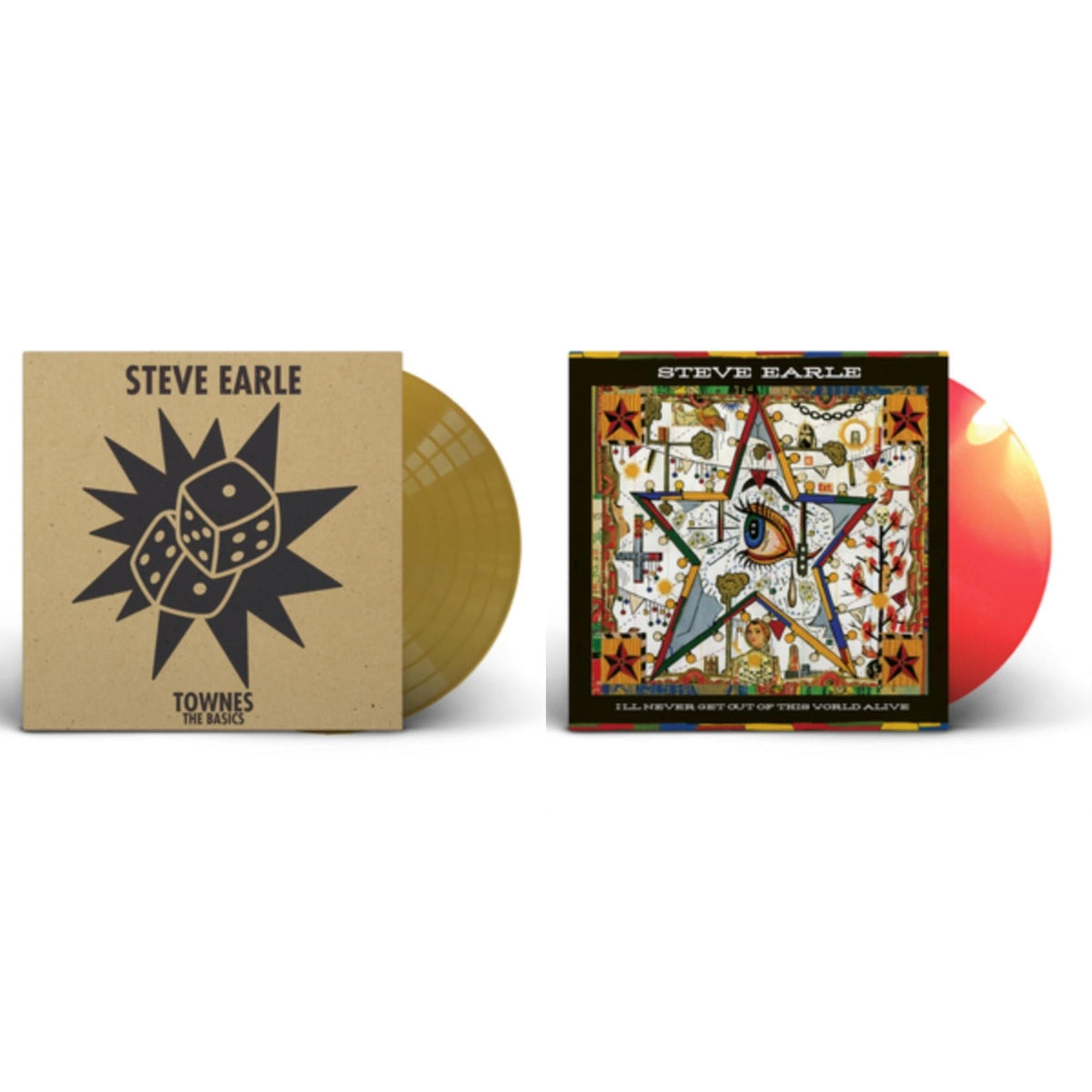 Steve Earle - Townes: The Basics (Gold LP Vinyl) & I'll Never Get Out Of This World Alive (Orange LP Vinyl)