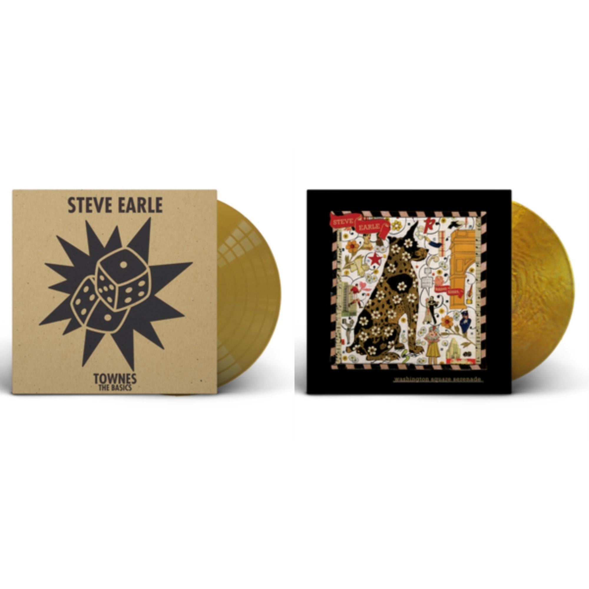 Steve Earle - Washington Square Serenade (Metallic Gold LP Vinyl) & Townes: The Basics (Gold LP Vinyl)