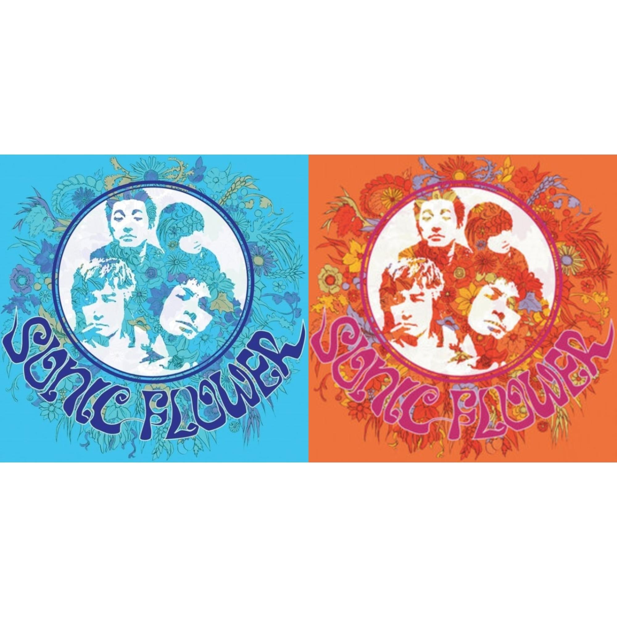 Sonic Flower (Transparent Blue/White/Solid Blue Striped LP Vinyl) & Sonic Flower (Fuchsia LP Vinyl)