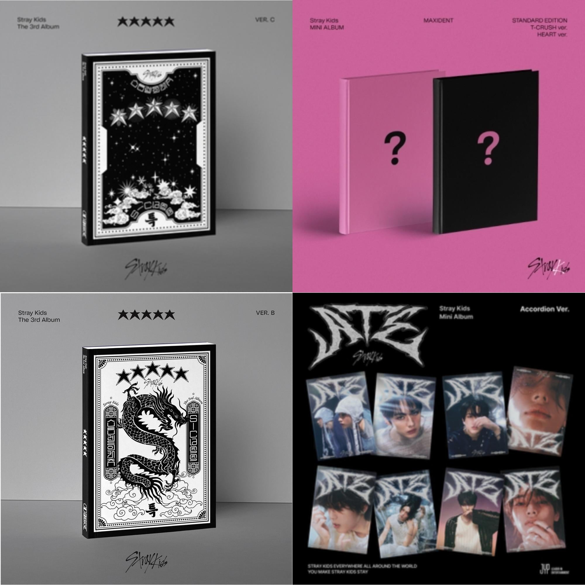 5-Star (Ver. B) & 5-Star (Ver. C) & Ate (Accordion Ver.) & Maxident (T-Crush Version/Heart Version)