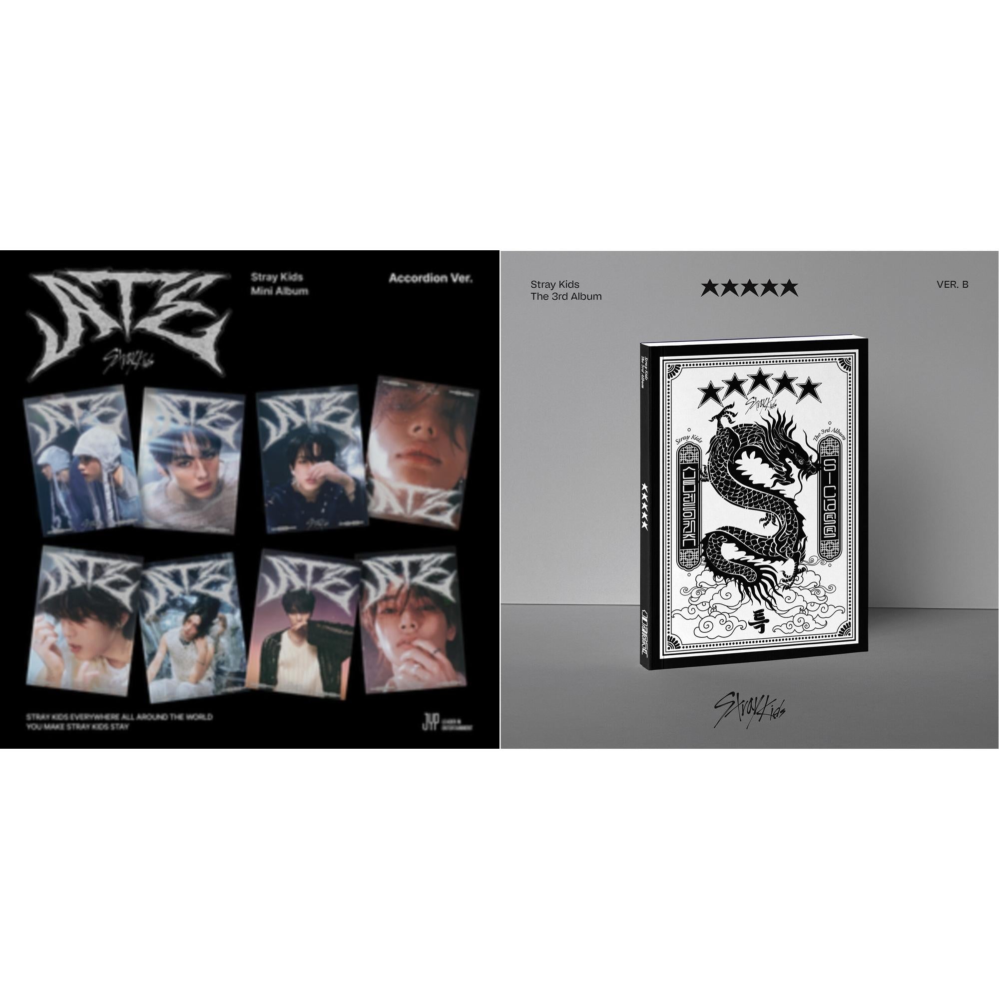 Stray Kids - 5-Star (Ver. B) & Ate (Accordion Ver.) - CD Bundle