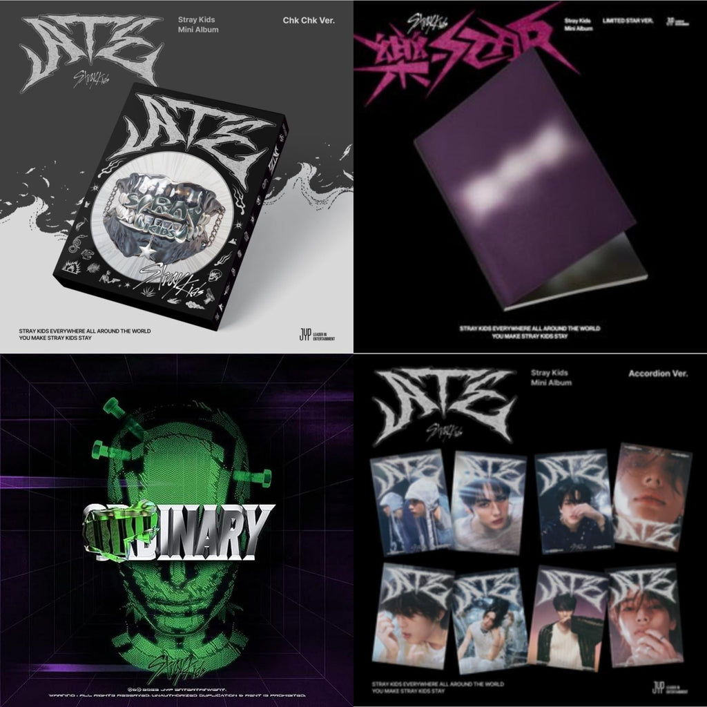 Stray Kids - Ate (Chk Chk Ver.) & Rock-Star (Limited Star Ver.) & Oddinary (Scanning Version/Mask Off Version/Normal Edition) & Ate (Accordion Ver.) - CD Bundle