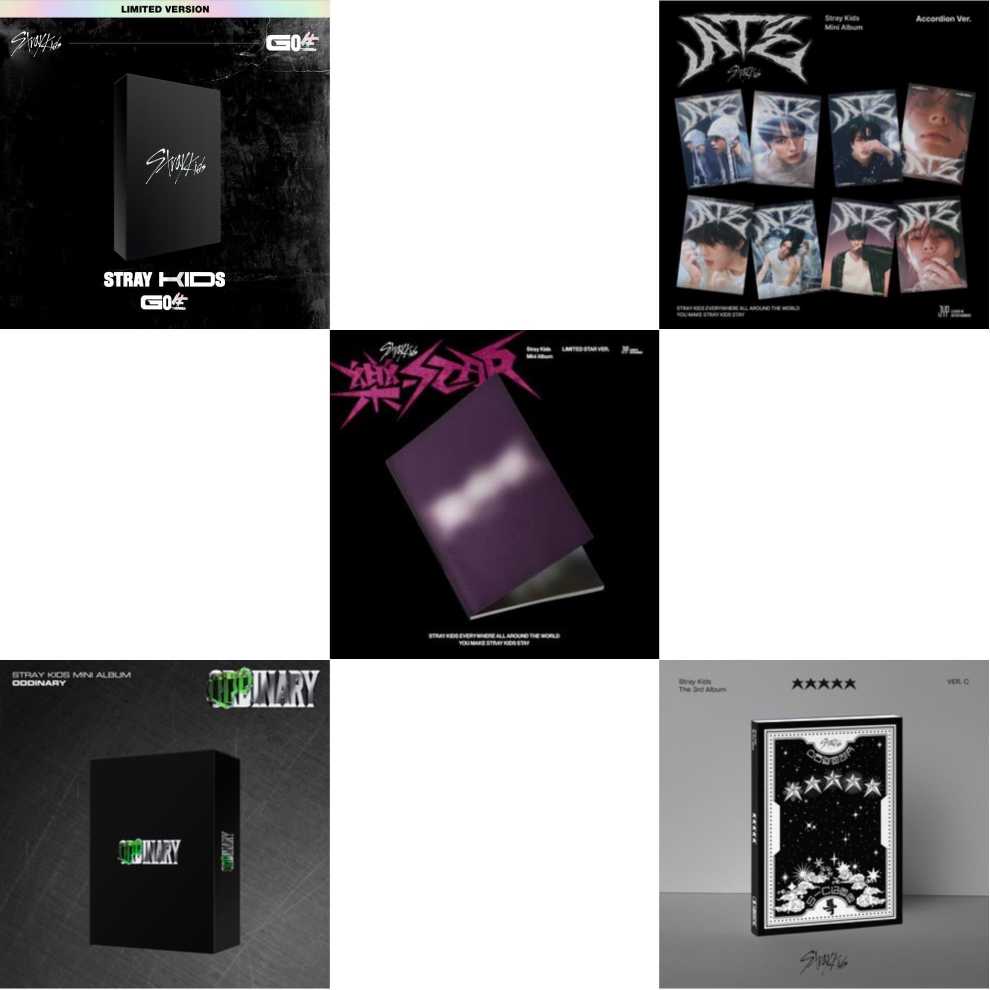 5-Star (Ver. C) & Rock-Star (Limited Star Ver.) & Ate (Accordion Ver.) & Go: Volume 1 (Normal Edition) & Oddinary (Scanning Version/Mask Off Version/Normal Edition)