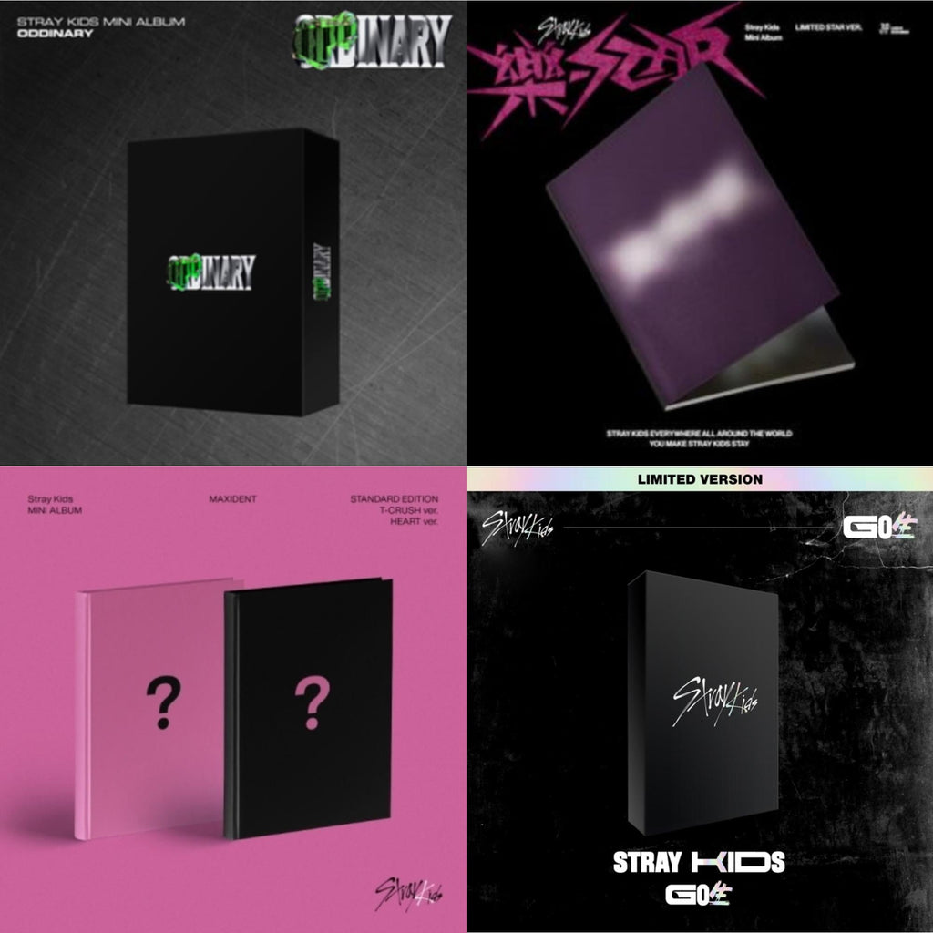 Rock-Star (Limited Star Ver.) & Go: Volume 1 (Normal Edition) & Maxident (T-Crush Version/Heart Version) & Oddinary (Scanning Version/Mask Off Version/Normal Edition)