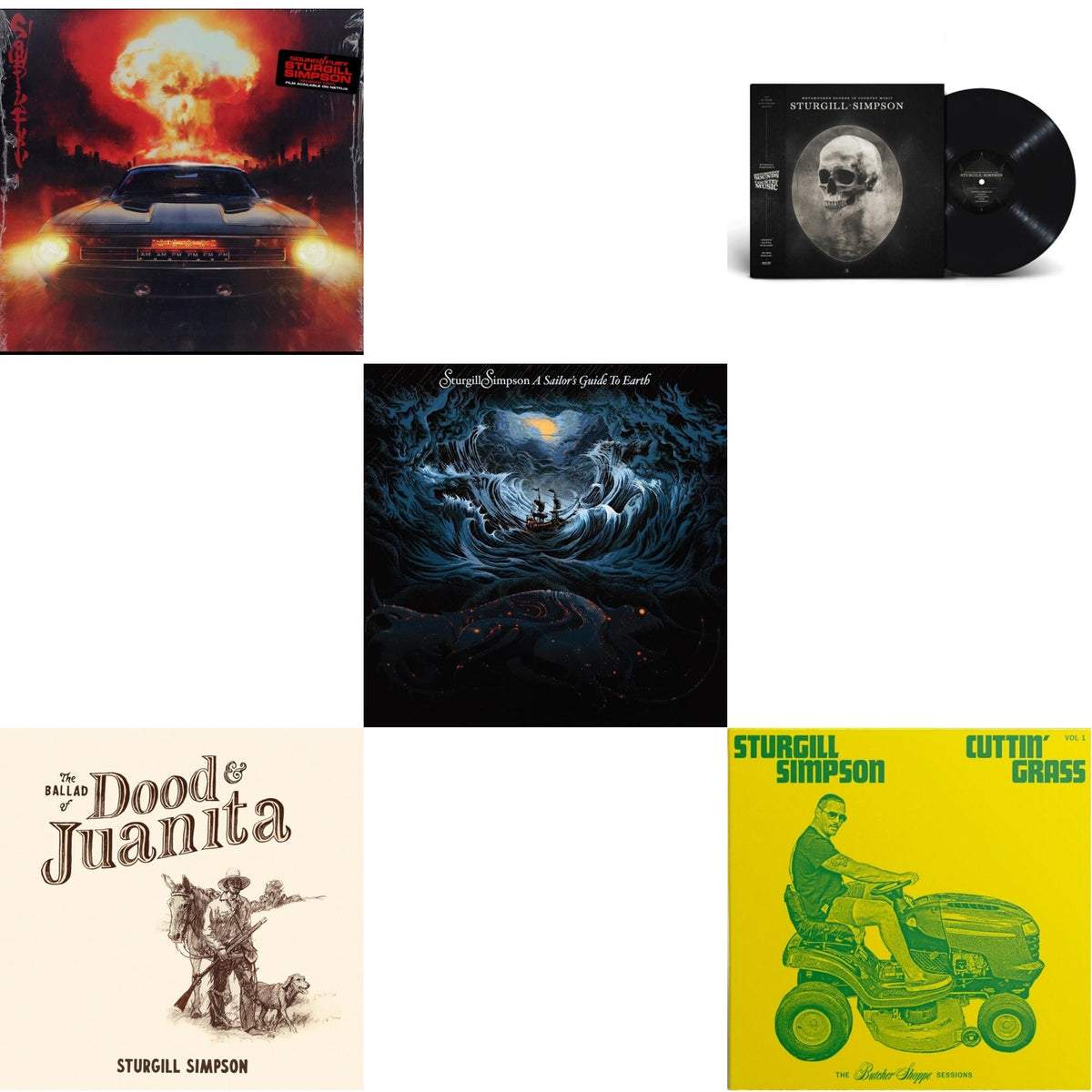 Sturgill Simpson - Sound & Fury & Sailor's Guide To Earth (Clear LP Vinyl) & Metamodern Sounds In Country Music 10 Year Anniversary Edition (180G) & Cuttin' Grass (2LP) & Ballad Of Dood & Juanita