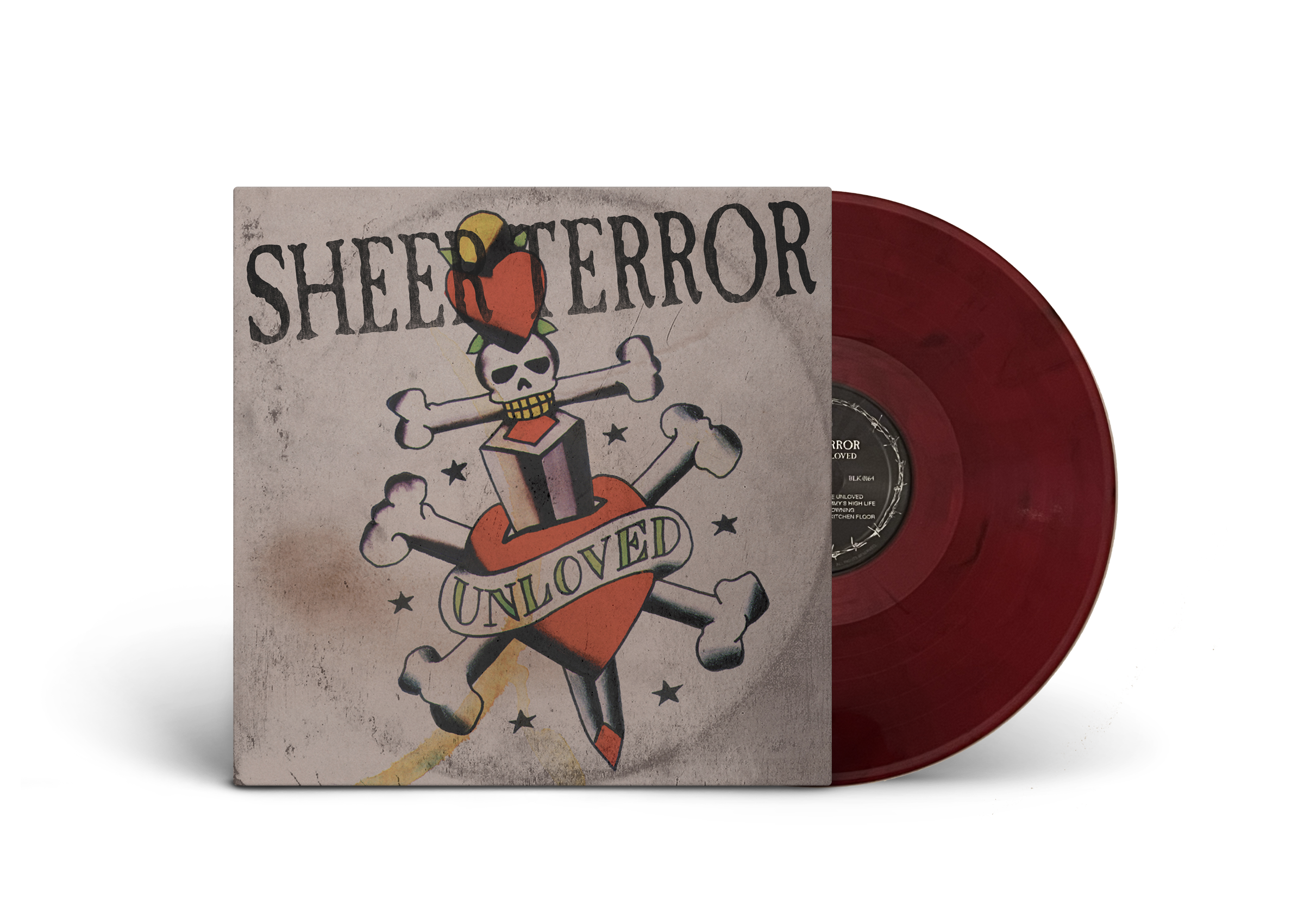 SHEER TERROR - Unheard Unloved LP (Limited Edition – Only 200 Made, Red & Black Swirl Vinyl) - Vinyl Record