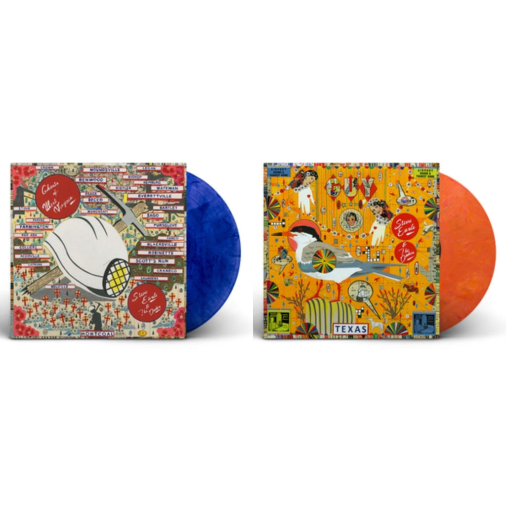 Steve & The Dukes Earle - Ghosts Of West Virginia (Blue & Black Swirl Color LP Vinyl) & Guy (2LP/Orange & Red Swirl Vinyl)