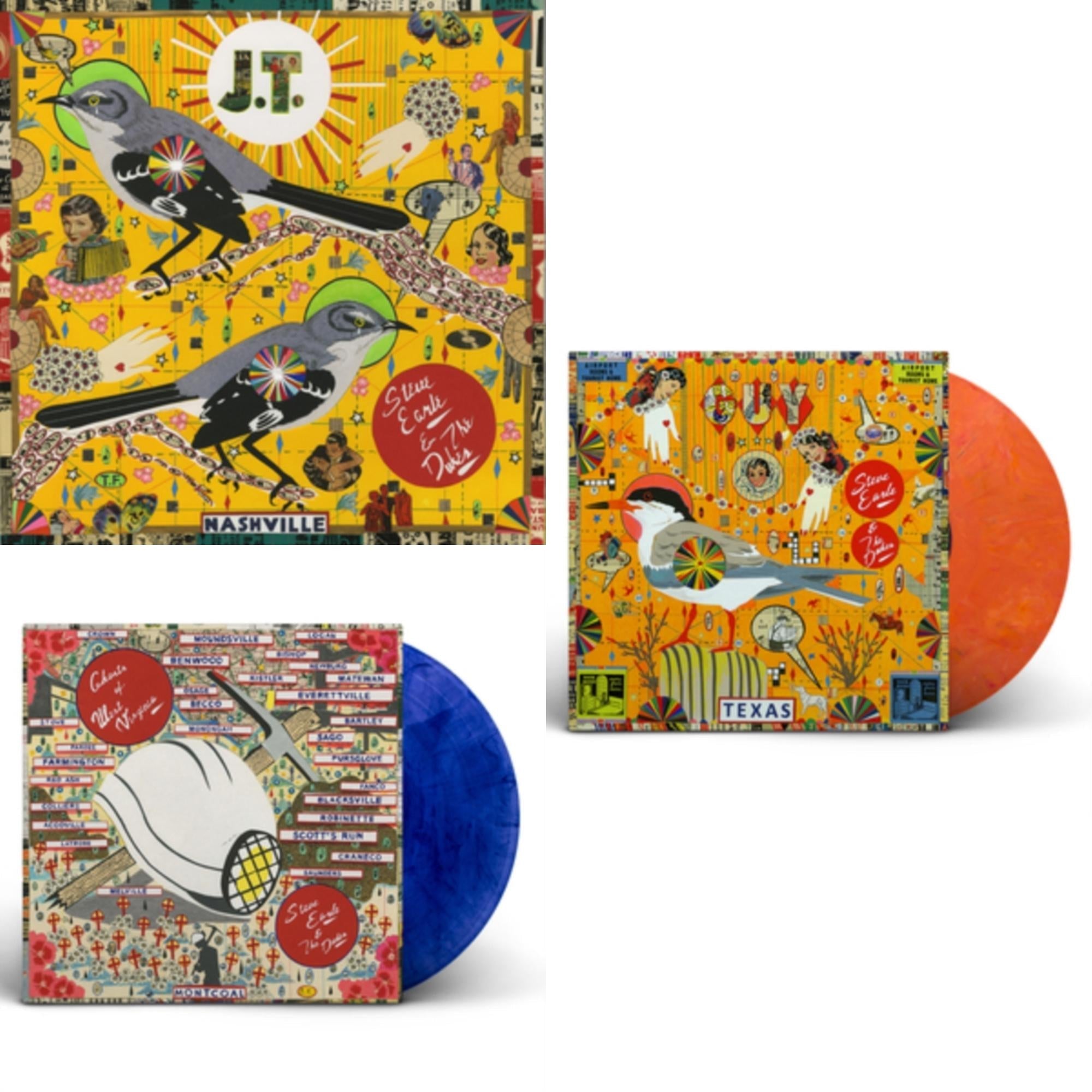 J.T. (150G) & Ghosts Of West Virginia (Blue & Black Swirl Color LP Vinyl) & Guy (2LP/Orange & Red Swirl Vinyl)