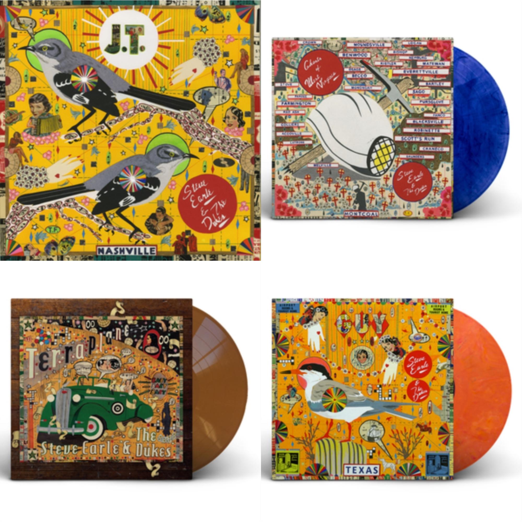 J.T. (150G) & Ghosts Of West Virginia (Blue & Black Swirl Color LP Vinyl) & Terraplane (Transparent Gold LP Vinyl) & Guy (2LP/Orange & Red Swirl Vinyl)