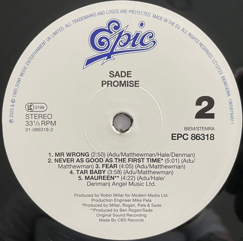 Sade – Promise (LP Vinyl) Vinyl Record