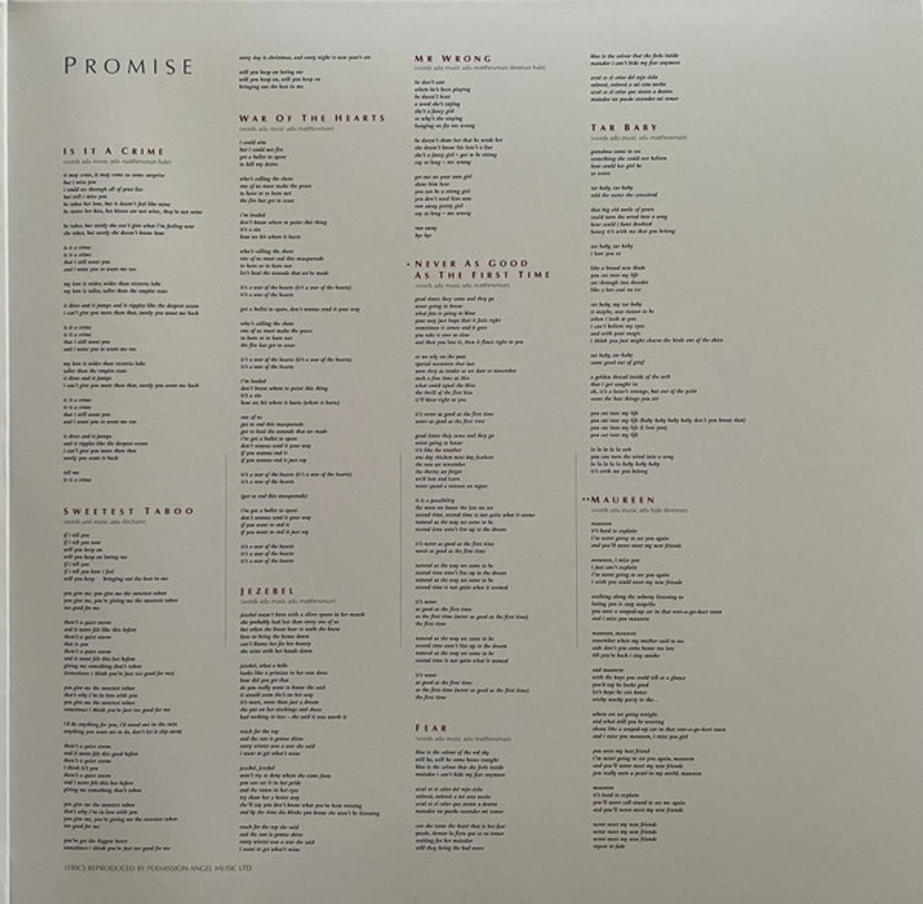 Sade – Promise (LP Vinyl) Vinyl Record