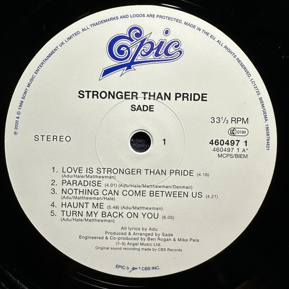 Sade – Stronger Than Pride (LP Vinyl) Vinyl Record