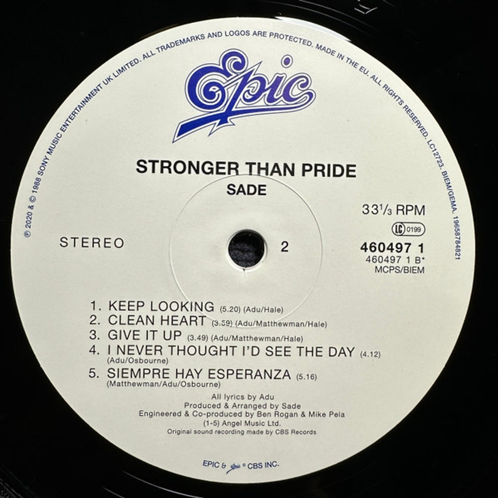 Sade – Stronger Than Pride (LP Vinyl) Vinyl Record