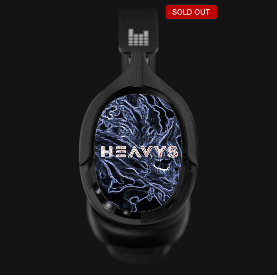 Bluewave Summer Edition by Artist T1M Limited Edition HEAVYS Headphone Shells & Headphone Bundle