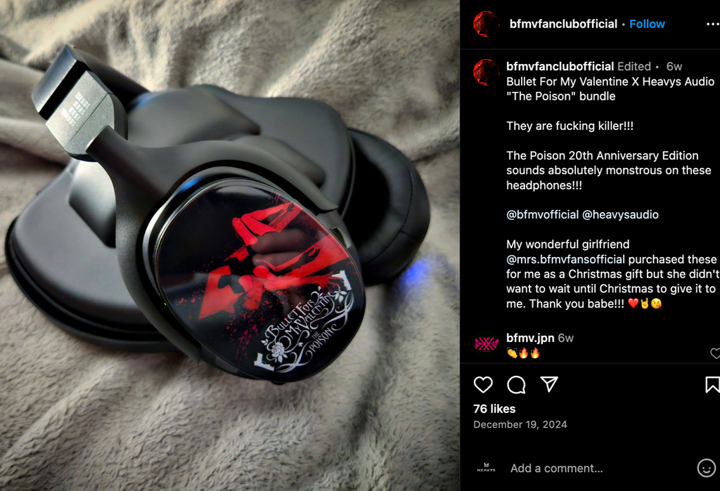 Bullet for My Valentine Poison Anniversary Limited Edition HEAVYS Headphone Shells & Headphone Bundle