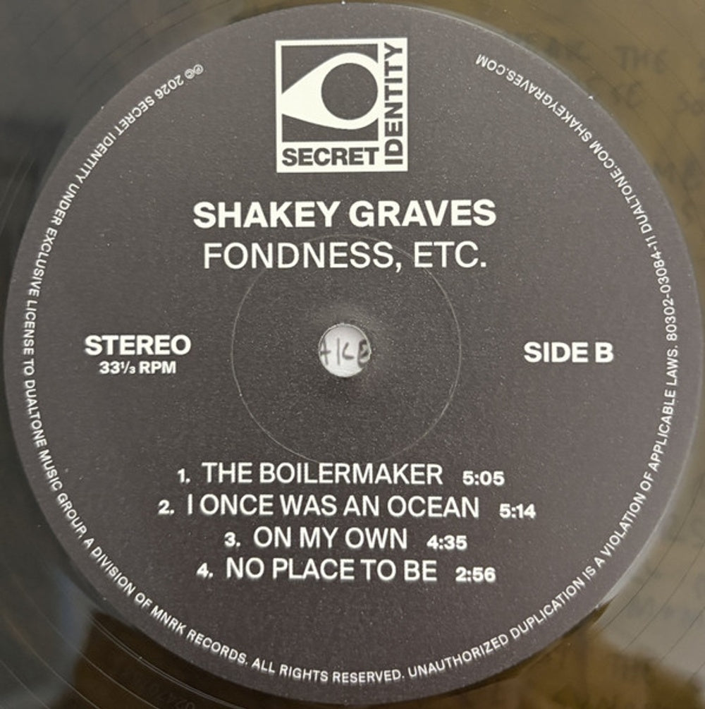 Shakey Graves – Fondness Etc. (2-LP Vinyl) Vinyl Record
